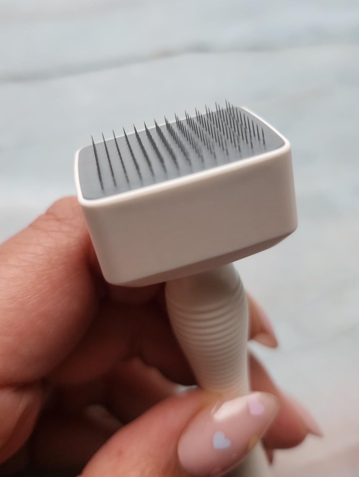 Microneedling derma stamp device for scalp holding on hands