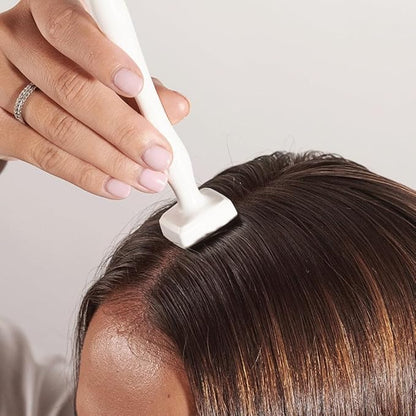 Applying Derma Stamp on scalp